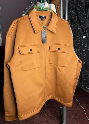 Чоловічий жакет boohoo на гудзиках рудий🧡