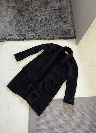 Вʼязаний кардиган guess кофта в коси вовняний вовна шерстяний шерстяной вязаный в косы