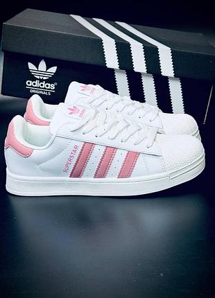 Рожеві адідас суперстар adidas superstar жіночі кросівки