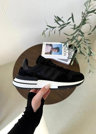 👟 кросівки  adidas zx 500 black white / наложка bs👟