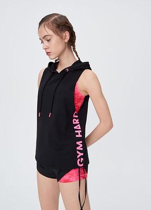 Топ жилет чорний жіночий для спорту