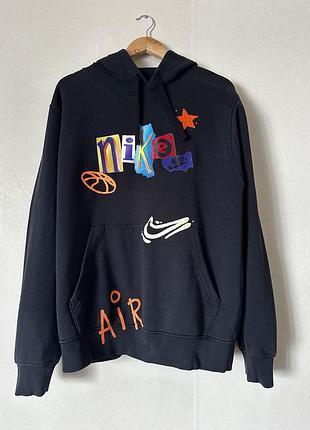 Худі чорне nike розмір l оверсайз