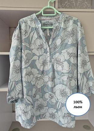 Рубашка / блузка женская базовая из льна marks &amp; spencer