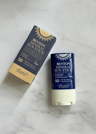 Солнцезащитный сток на минеральной основе benton mineral sun stick spf50+/pa++++