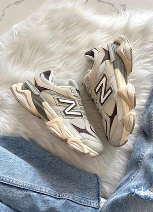 Стильные женские кроссовки new balance 9060 grey matter timeberwolf v2