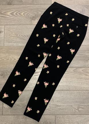 Брюки з вишивкою moschino couture! р. s/m