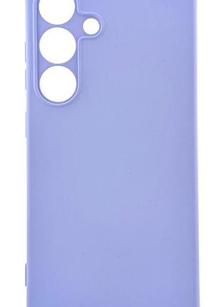 Чехол silicone case для samsung galaxy s25 / s931 бампер с микрофиброй lilac blue