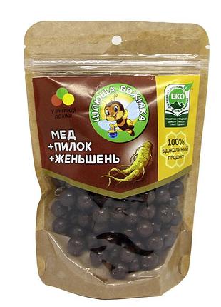 Натуральные медовые конфеты драже "целебная пчелка" с женьшенем