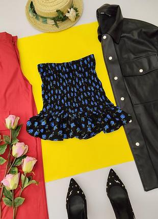 Шикарна модна літня спідниця з квітами bershka