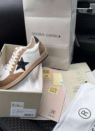 👟 кроссовки golden goose brown white premium / наложка bs👟
