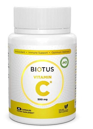 Витамин с, vitamin c, biotus, 500 мг, 60 капсул