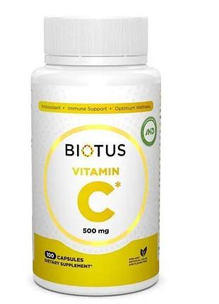 Вітамін с, vitamin c, biotus, 500 мг, 100 капсул