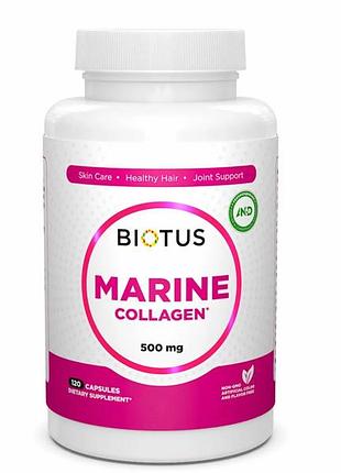 Морской коллаген, marine collagen, biotus, 120 капсул