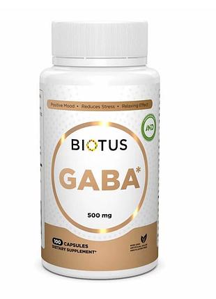 Гамк (гамма-аминомасляная кислота), gaba, biotus, 100 капсул