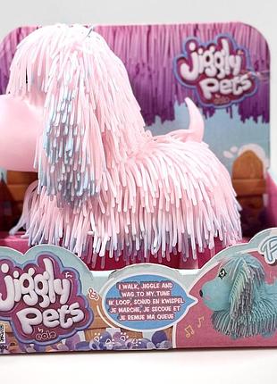 Іграшка інтерактивна собачка jiggly pets pup, рухається та виляє хвостом, м’яка тактильна, 4+