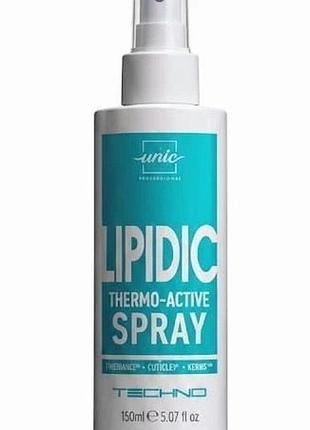 Термоактивный спрей для восстановления и защиты волос unic professional lipidic thermo-active spray, 150 мл