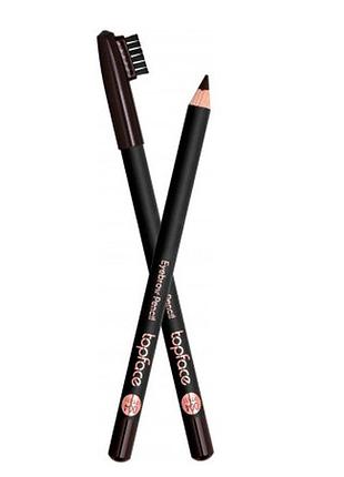 Topface - олівець для брів зі щіточкою "eyebrow pencil" pt611 №004 (темно-коричневий)
