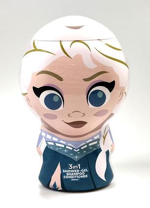 Детский гель для душа 3в1 frozen elsa, шампунь + гель + кондиционер, 300 мл