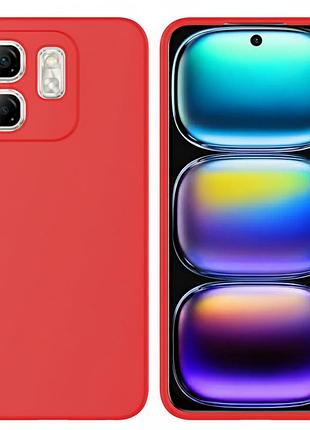Чохол fiji full soft premium для infinix hot 50i (x6531 / x6531b) протиударний бампер з мікрофіброю red