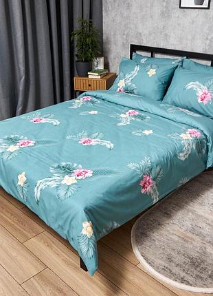 Комплект постельного белья moon&star полисатин premium tropical dream семейный 160х220х2 наволочки 2х40х60