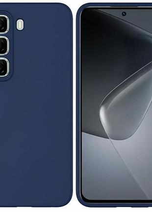 Чохол fiji full soft premium для infinix hot 50 pro (x6881) протиударний бампер з мікрофіброю dark blue