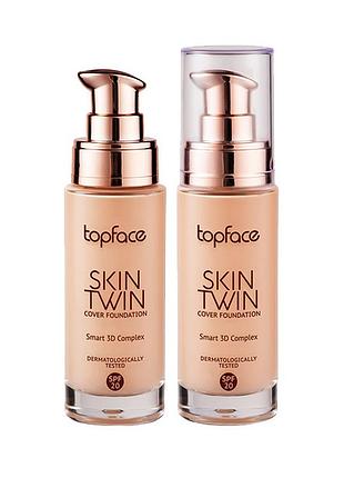 Тональная основа topface skin twin cover pt464 №004 nude 32 мл. тональный крем с spf20 увлажняющий