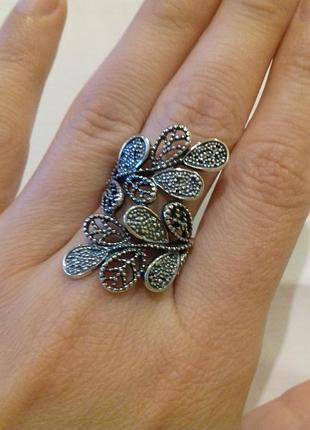 Серебряное кольцо азалия