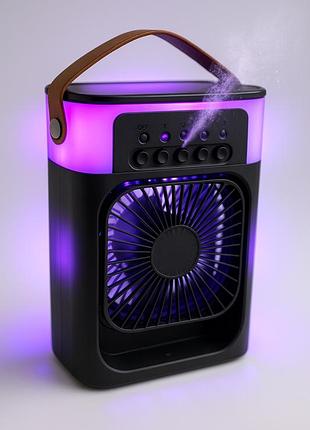 Usb вентилятор-увлажнювач з регулюванням швидкості та кута нахилу air cooler fan чорний