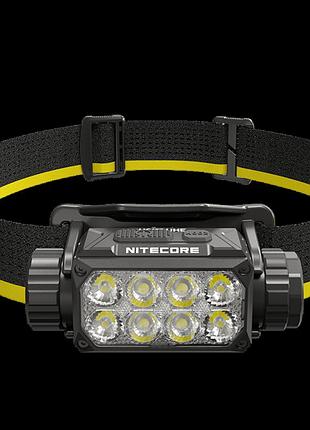 Налобный фонарь с фокусированным светом nitecore hc75 uhe (usb type-c, 3000лм, 192м, 1*21700)