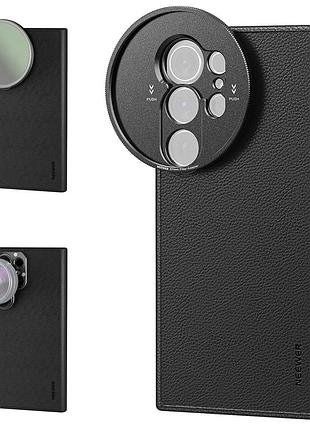 Чехол neewer pa092 black для samsung galaxy s25 ultra с адаптером для объективов 17мм и фильтров 67мм