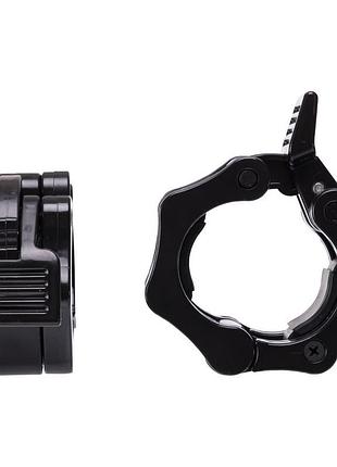 Замки швидкознімні для грифа lock-jaw pro 2 шт. діаметром 50 мм чорний