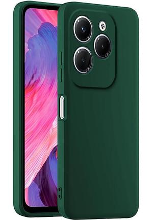Чехол fiji full soft premium для infinix smart 8 plus (x6526) противоударный бампер с микрофиброй dark green