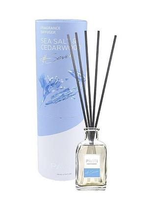 Аромадиффузор с палочками paoti # seven sea salt & cedarwood 100 мл