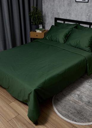 Комплект постільної білизни moon&star сатин premium green velvet двоспальний 175х210 наволочки 4х50х70