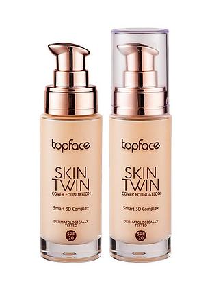 Тональная основа topface skin twin cover pt464 №001 ivory 32 мл. тональный крем с spf20 увлажняющий