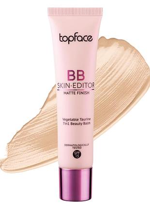 Тональный крем для лица с таурином матирующий topface bb skin editor pt462 №004 30 мл. выравнивающий