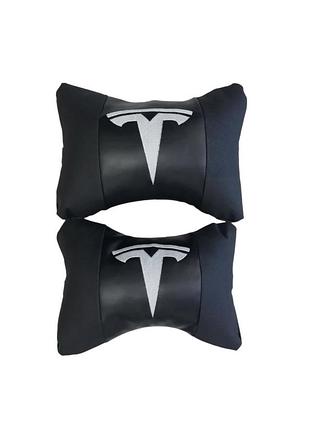 Подушки подголовника tesla черный 2шт