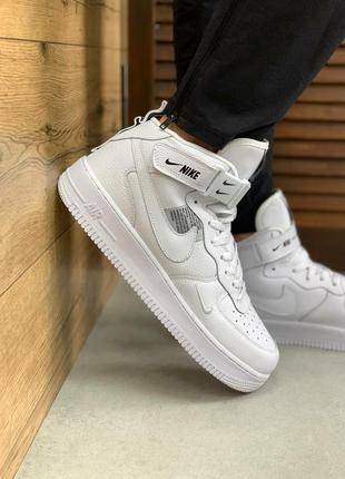 Мужские белые кроссовки nike air force 1 white