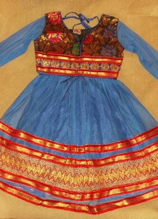 Платье праздничное  арнамент стильное на девочку р. 26 на 5-7 лет izaz -rume