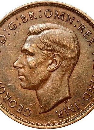 Велика британія 1 пенні 1937 рік монети світу