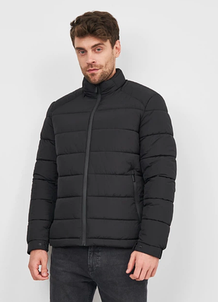 Легкий пуховик zara l/xl черный
