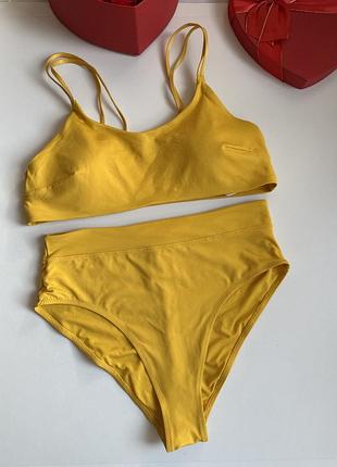 Актуальний роздільний купальник з чашками висока посадка h&m 💙💛