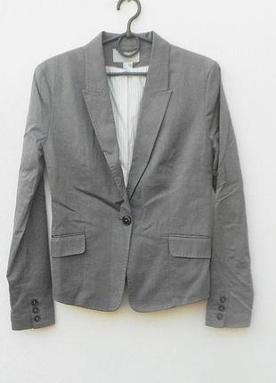 Базовый серый блейзер h&m двубортный пиджак h&m