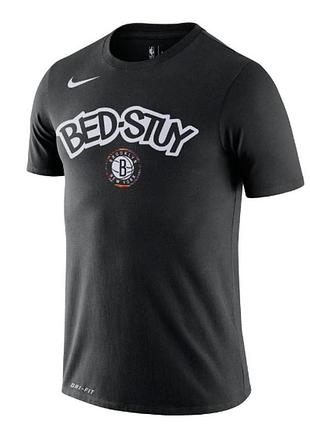 Футболка nike dri-fit city edition nba brooklyn nets tee 'black'