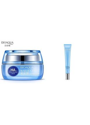 Набір bioaqua hyaluronic acid moisturizung cream крем для обличчя + зволожуючий крем під очі з гіалуроновою кислотою