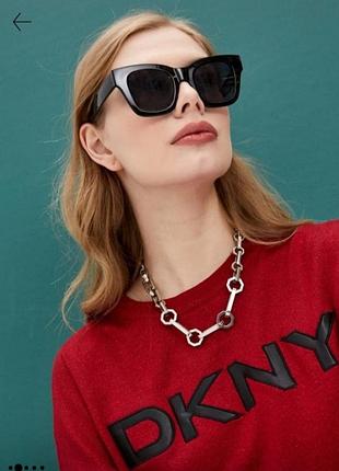 Dkny джемпер з контрастним логотипом,  з пайєток, 100%котон