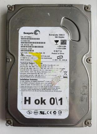 Донор hdd seagate st3160811as h01 100390920 rev d
