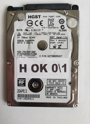 Донор hdd hgst hts545050a7e380 h01 220 oa90351 01 tea 55c