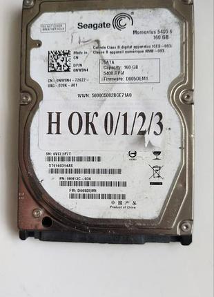 Донор hdd seagate st9160314as h0123 100536286 rev e