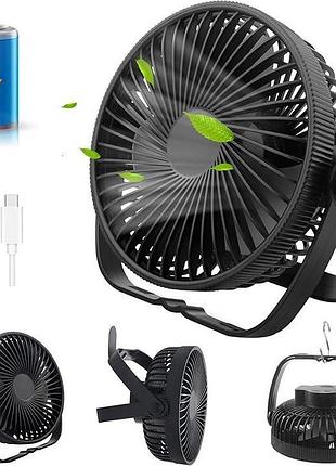 Настільний вентилятор usb з акумулятором 3в1 f119
